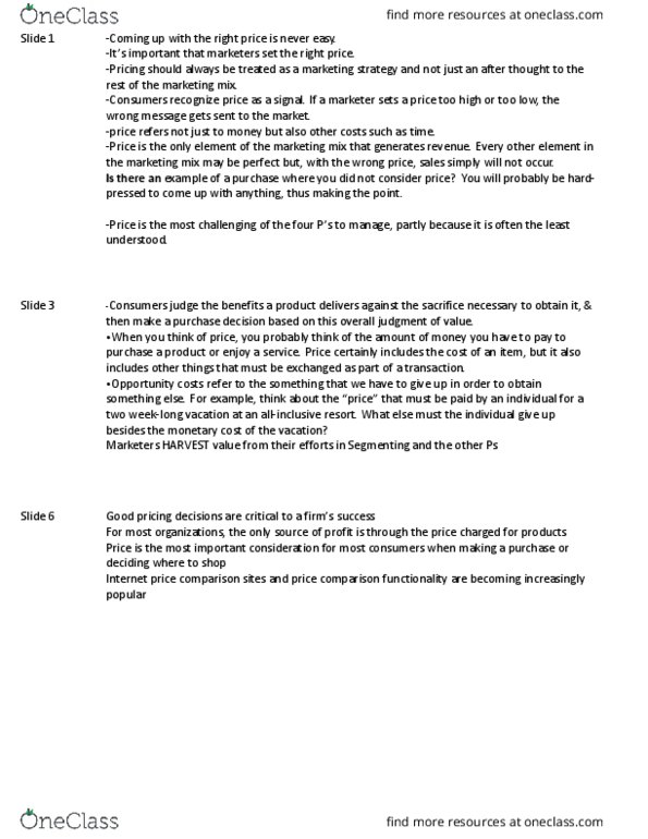 BUS 343 Lecture Notes - Lecture 9: Demand Curve, Predatory Pricing, Variable Cost thumbnail