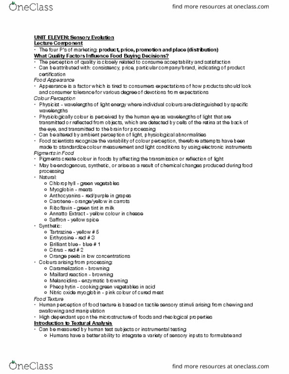 FOOD 2010 Lecture Notes - Lecture 11: Food Browning, Maillard Reaction, Nitric Oxide thumbnail