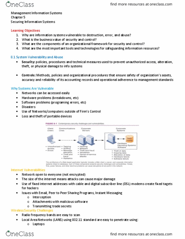 ITM 100 Chapter Notes - Chapter 8: Management Information System, Rogue Security Software, Trojan Horse thumbnail