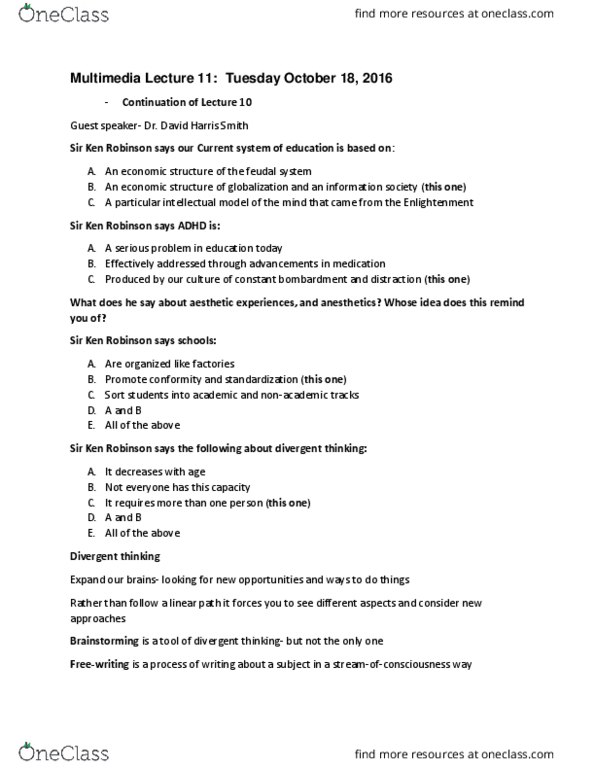 MMEDIA 1A03 Lecture Notes - Lecture 11: Denotation, Connotation, Roland Barthes thumbnail