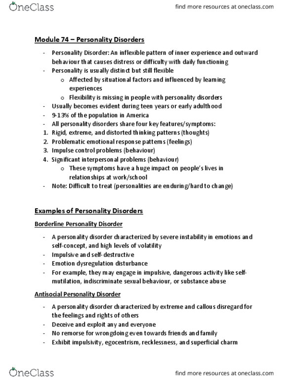 PSYC 1001 Lecture Notes - Lecture 32: Antisocial Personality Disorder, Impulsivity, Positron Emission Tomography thumbnail