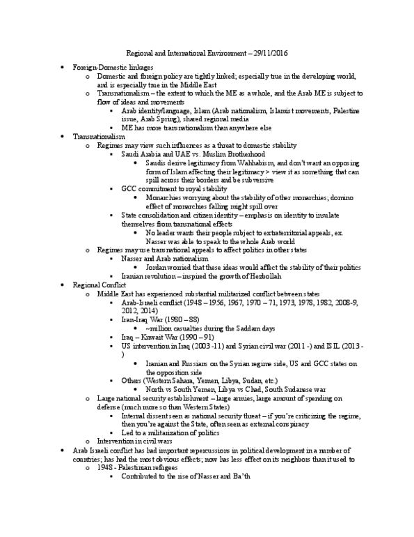 POLI 340 Lecture Notes - Lecture 16: Chemical Warfare, Hashemites, Arab Nationalism thumbnail