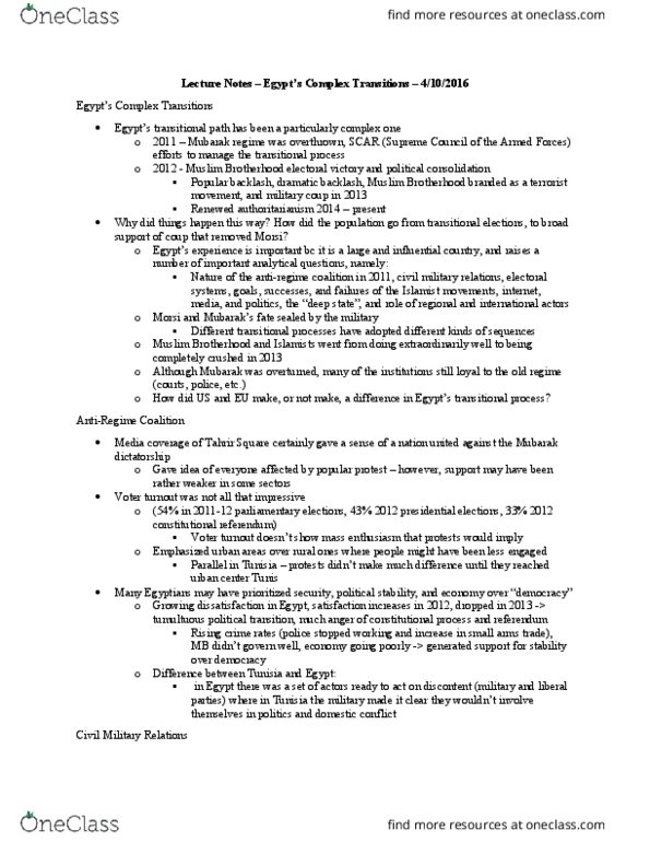 POLI 340 Lecture Notes - Lecture 8: Confirmation Bias, Al-Qaeda, Authoritarianism thumbnail