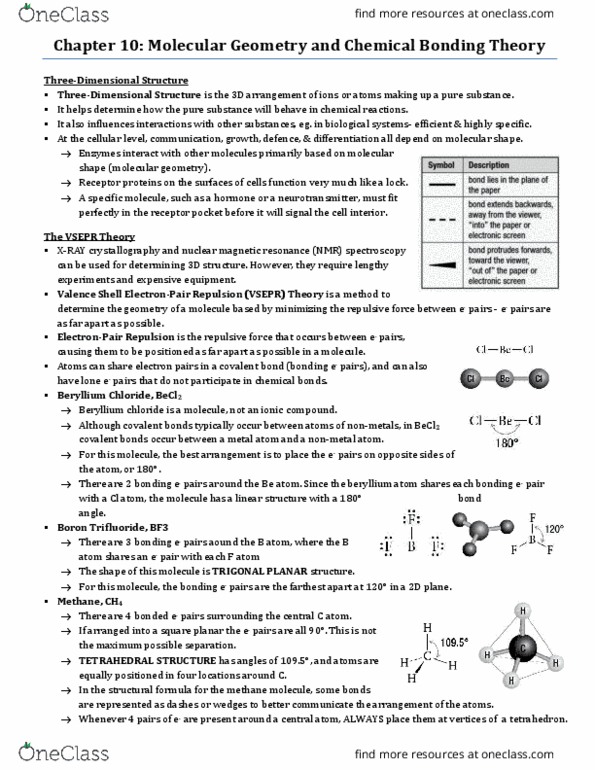 CHEM 1040 Chapter Notes - Chapter 10: Structural Formula, Sulfur, Beryllium Chloride thumbnail