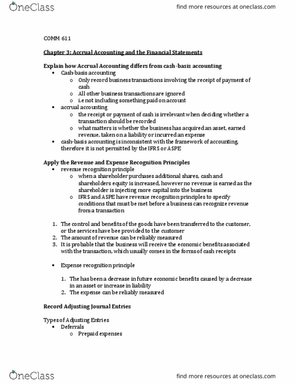 COMM 111 Chapter Notes - Chapter 3: Retained Earnings, Current Liability, Income Statement thumbnail