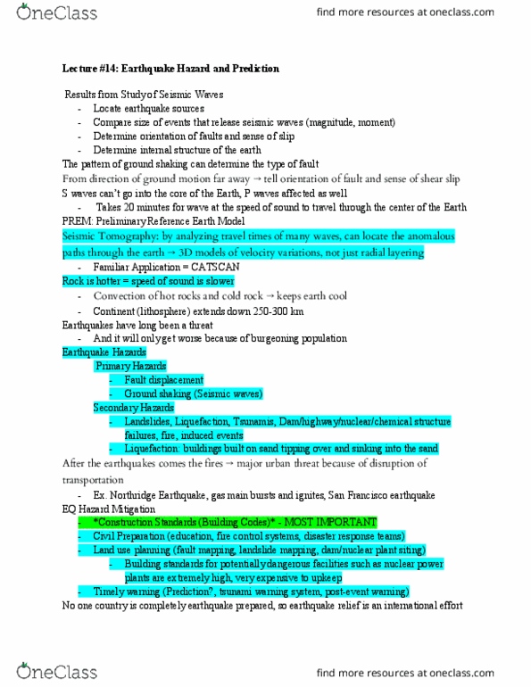 EART 2 Lecture Notes - Lecture 13: Tsunami Warning System, Seismic Wave, Ct Scan thumbnail