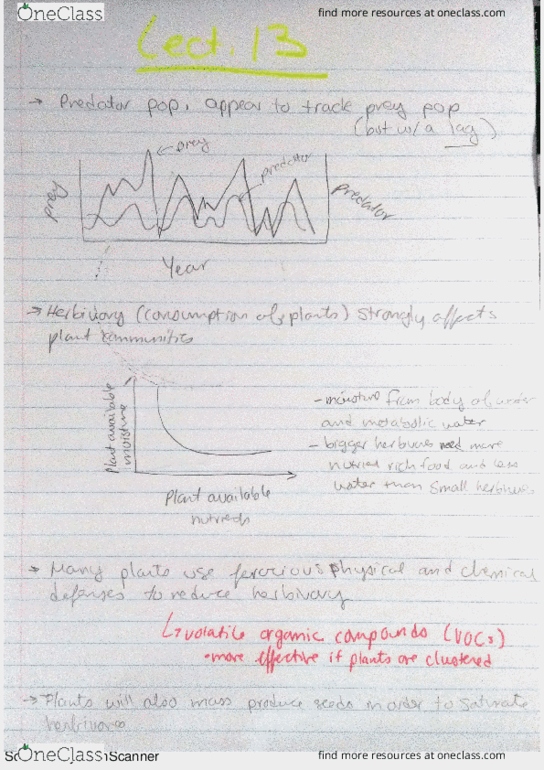 BIO 2129 Lecture 12: Ecology - Summary of Lect.12, 13 & 14 thumbnail