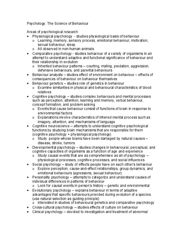 PSYC 2009 Lecture Notes - Hermann Von Helmholtz, Ferdinand Hitzig, Experimental Psychology thumbnail