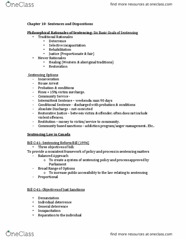 CRJS 1003 Lecture Notes - Lecture 10: Restorative Justice, Victim Surcharge, Exculpatory Evidence thumbnail