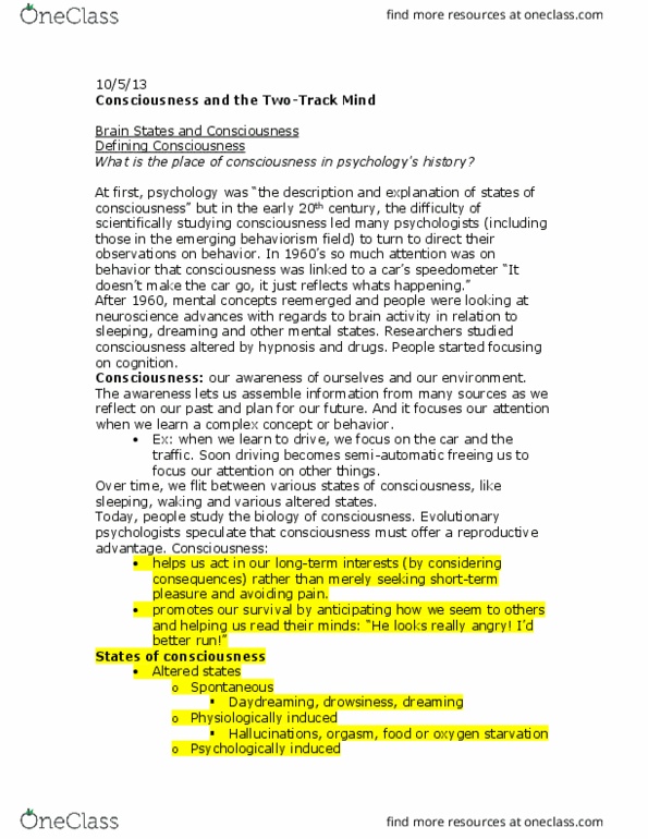 PSYC 327 Lecture Notes - Lecture 1: Visual Cortex, Iceberg, Blindsight thumbnail