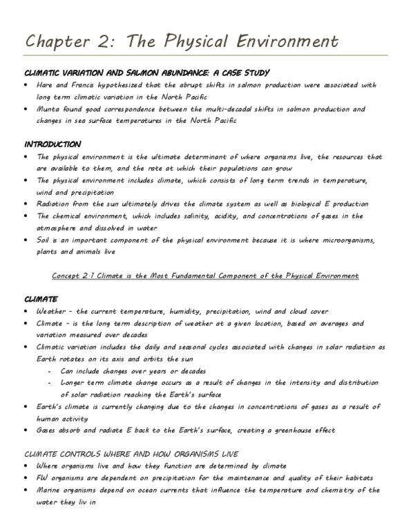 BIOB50H3 Chapter Notes - Chapter 2: 18 Months, Milankovitch Cycles, Epilimnion thumbnail