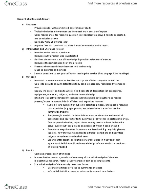 KINE 2049 Chapter Notes - Chapter 3: Descriptive Statistics, Statistical Inference, Design Of Experiments thumbnail