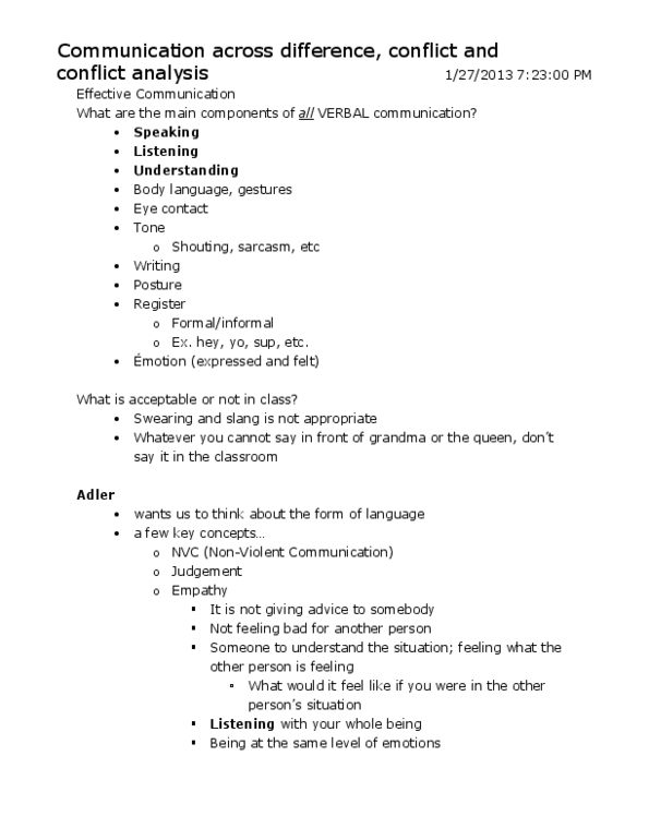 CTEC01H3 Lecture Notes - Eye Contact, Body Language thumbnail