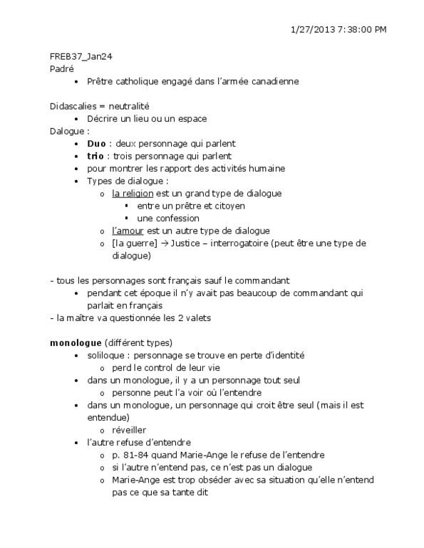 FREB37H3 Lecture Notes - Fax, Actant, Dune thumbnail