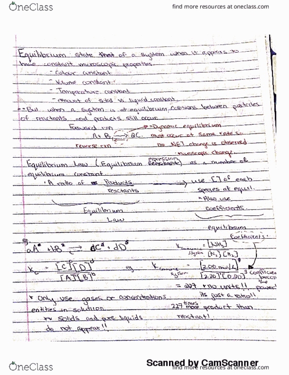 CHEM261 Chapter 2: Chapter Notes of Equilibrium thumbnail