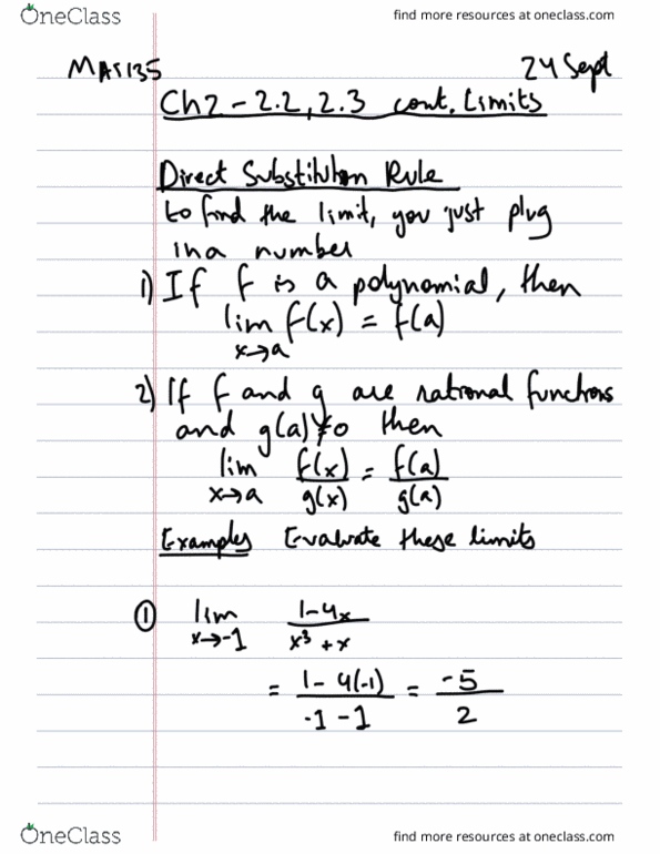 MAT135Y5 Lecture 8: Week 3 - Limits contd. thumbnail