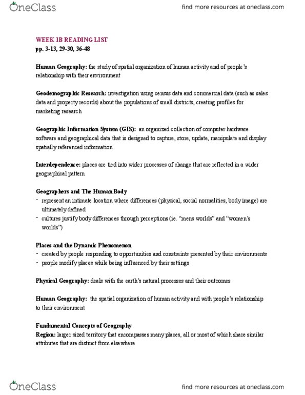 GEG 1302 Chapter Notes - Chapter 1: Global Positioning System, Geographic Information System, Computer Hardware thumbnail