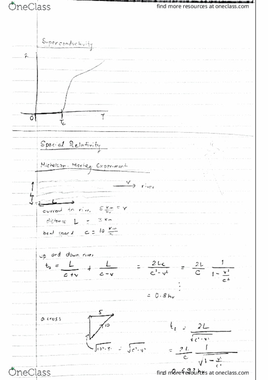 PHYS 2064 Lecture Notes - Lecture 17: Special Relativity thumbnail