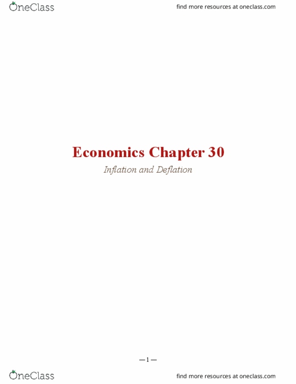 ECON 110 Chapter Notes - Chapter 30: Nairu, Output Gap, Demand Shock thumbnail