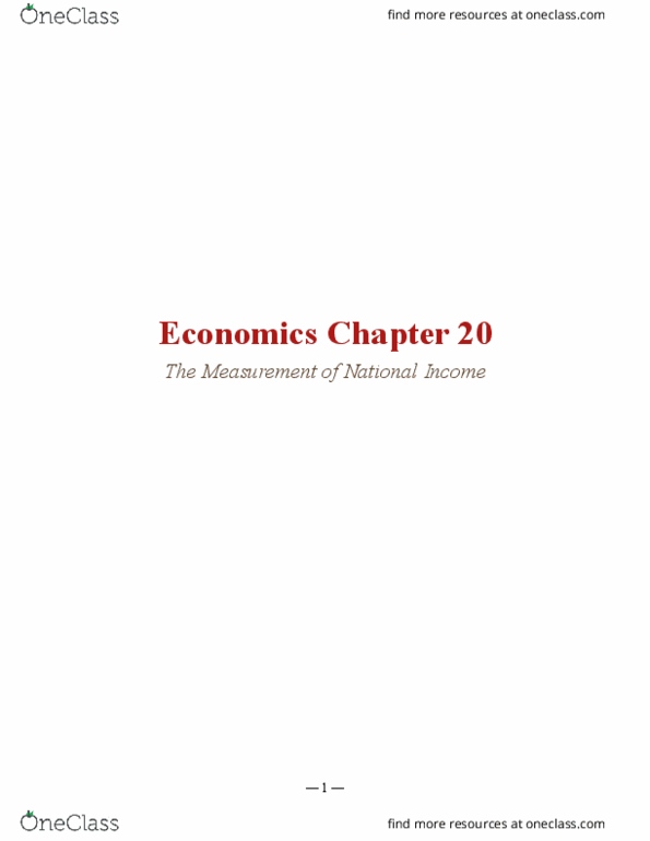 ECON 110 Chapter Notes - Chapter 20: Capital Good, Fixed Investment, Retained Earnings thumbnail
