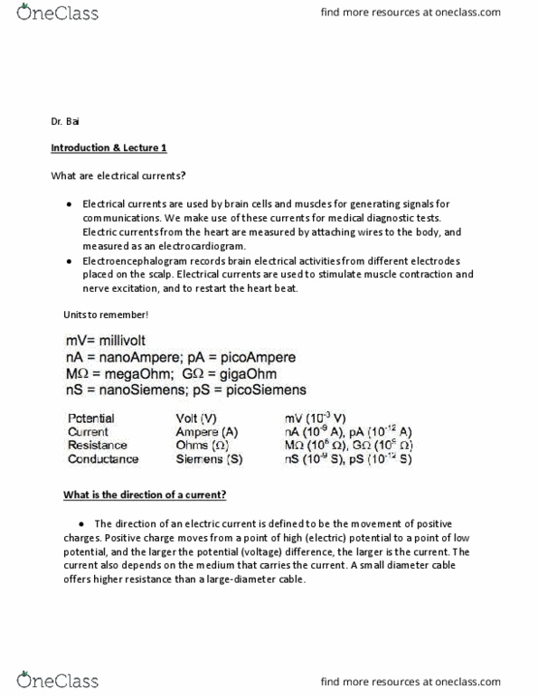 Physiology 3140A Lecture Notes - Lecture 8: Electroencephalography, Ampa Receptor, Lipid Bilayer thumbnail