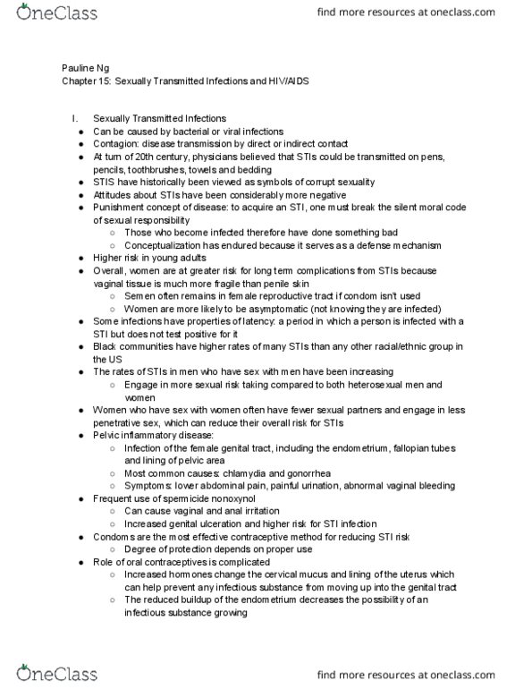 HLWL 1109 Chapter Notes - Chapter 15: Birth Weight, Sub-Saharan Africa, Syphilis thumbnail