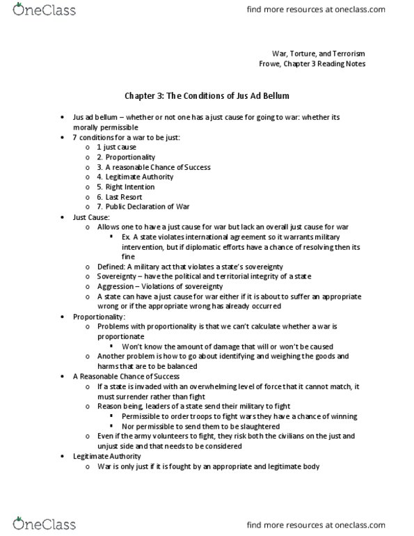 PHIL 2429 Chapter Notes - Chapter 3: Jus Ad Bellum, Noble Eightfold Path, Economic Sanctions thumbnail