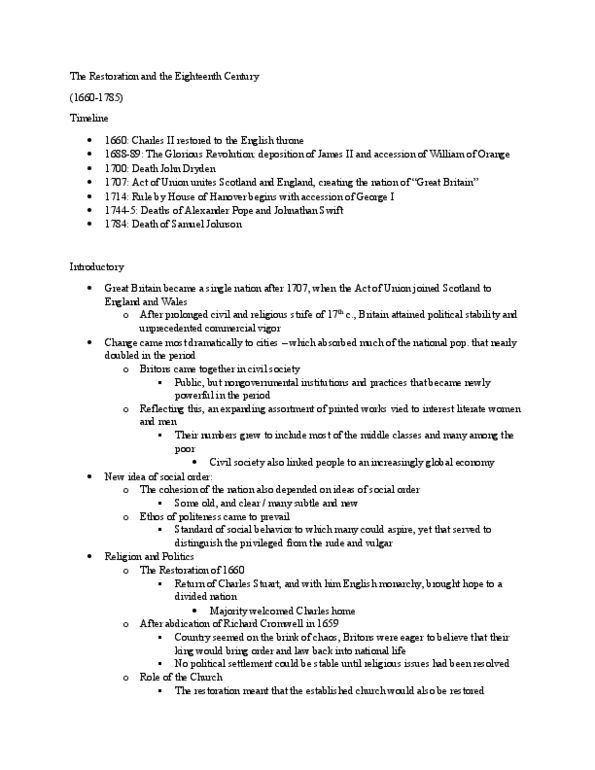 ENGL 202 Lecture Notes - Lecture 18: Social Code, New Idea, Test Act thumbnail