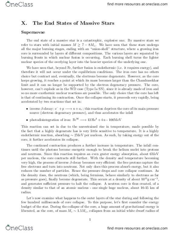 AST 341 Lecture Notes - Lecture 19: Atomic Nucleus, Photodisintegration, White Dwarf thumbnail