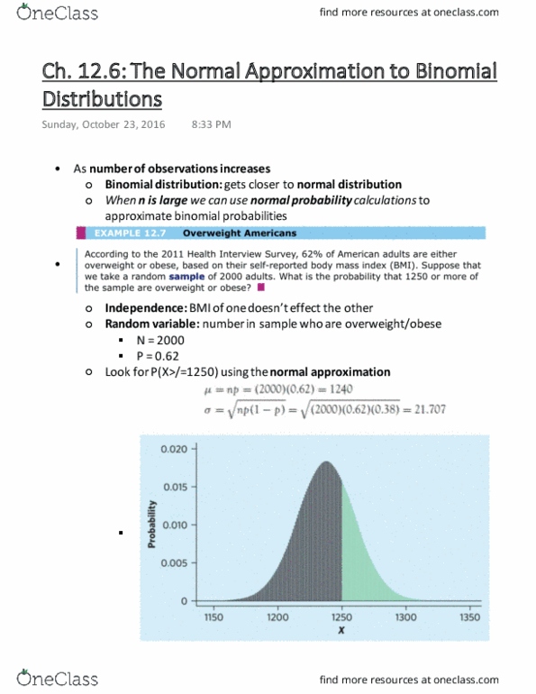 Biology 2244A/B Chapter Notes - Chapter 12: Standard Deviation, Categorical Variable, Random Variable thumbnail