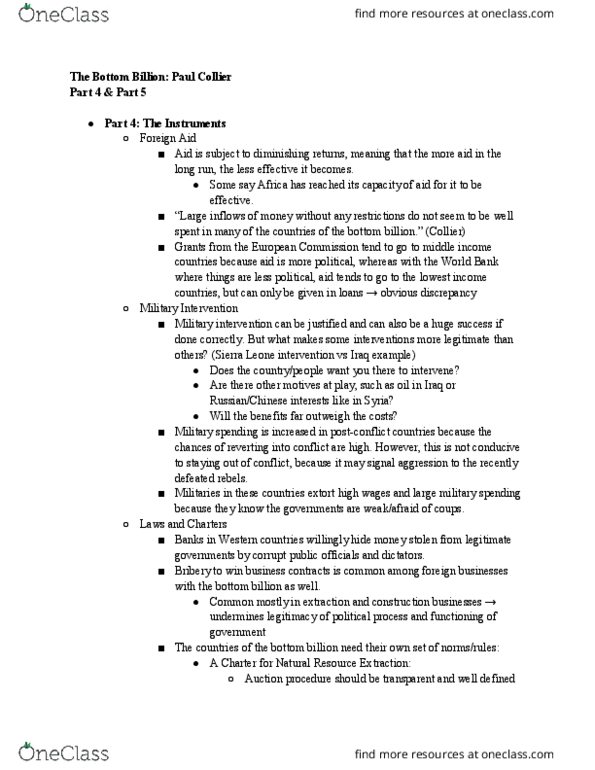 IAFS 1000 Chapter Notes - Chapter 4-5: United States House Committee On Oversight And Government Reform, Free Trade, Good Governance thumbnail