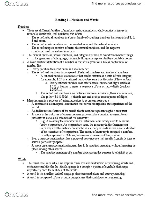 Health Sciences 2801A/B Chapter Notes - Chapter 1: Linear Continuum, Preposition And Postposition, Phoneme thumbnail