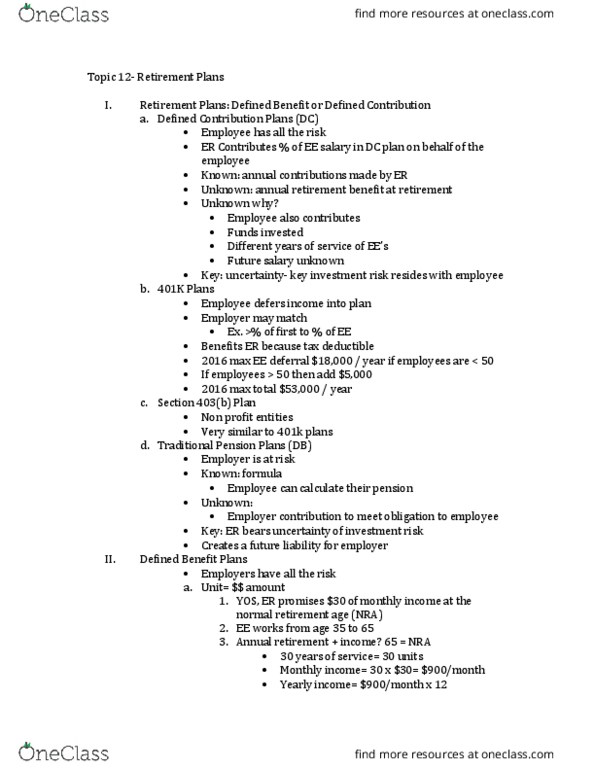 RMI 2101 Lecture 12: Topic 12-retirement plans thumbnail