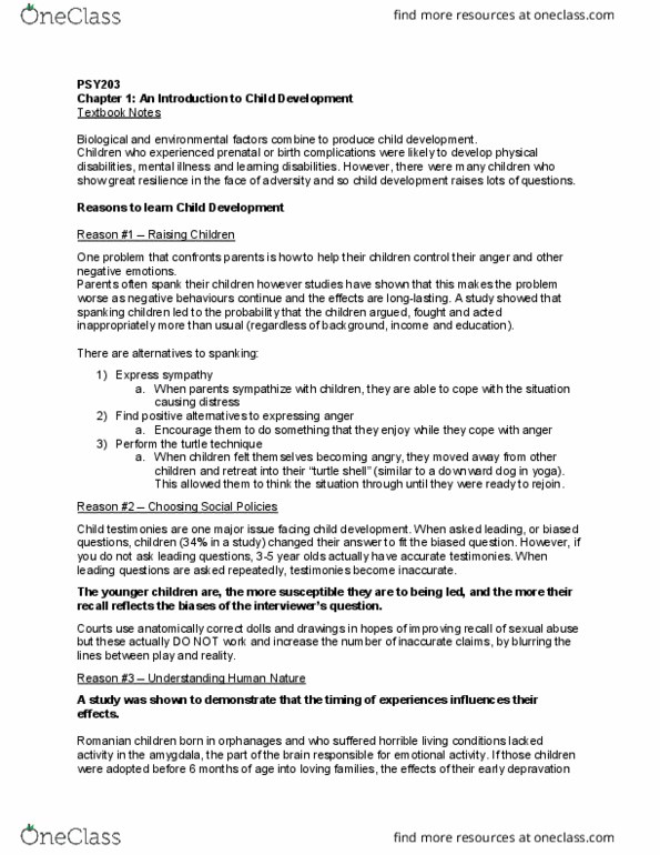 PSY 302 Chapter Notes - Chapter 1: Design Of Experiments, Sandra Scarr, The Control Group thumbnail