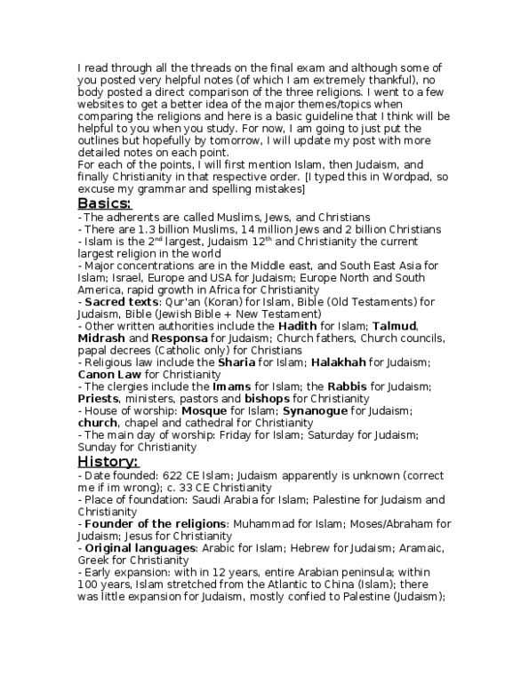 SCLC 1F90 Lecture Notes - Purgatory, Theism, Human Nature thumbnail