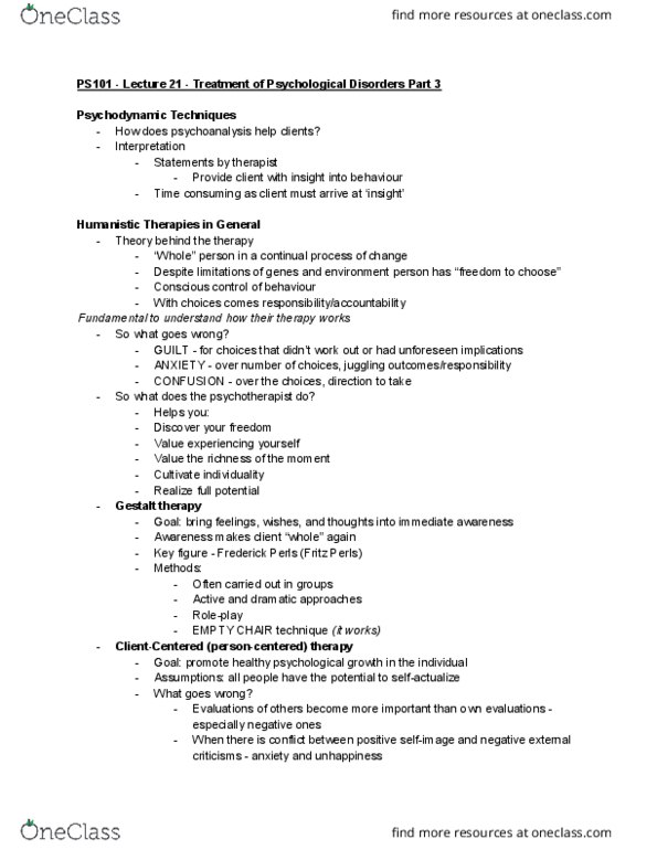 PS101 Lecture Notes - Lecture 21: Orgasm, Aaron T. Beck, Rational Emotive Behavior Therapy thumbnail