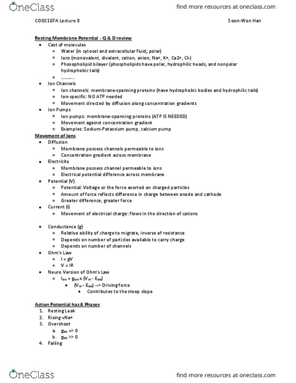 COGS 107A Lecture Notes - Lecture 8: Pipette, Geostationary Operational Environmental Satellite, Giant Squid thumbnail