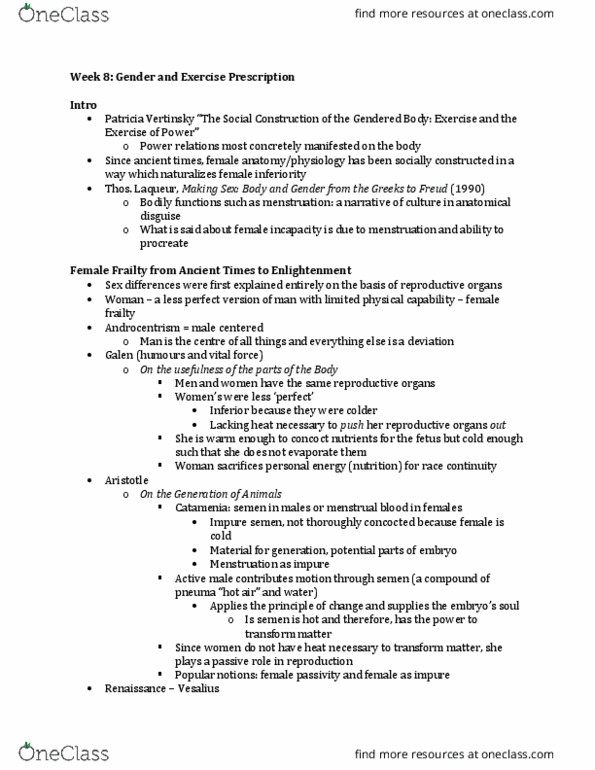 HISTORY 3S03 Lecture Notes - Lecture 8: Calisthenics, Rewriting, Senda Berenson Abbott thumbnail