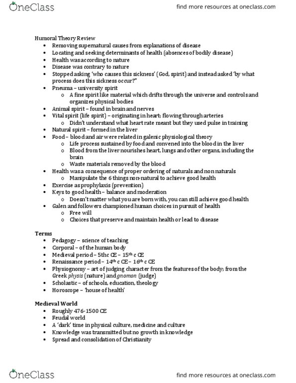 HISTORY 3S03 Lecture Notes - Lecture 3: Venipuncture, Vitruvian Man, Quadrivium thumbnail