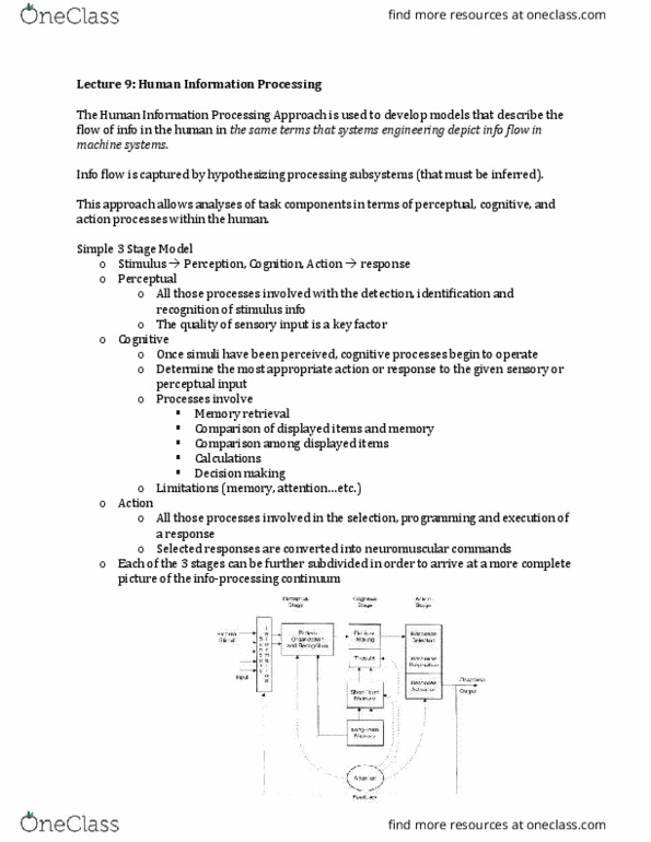 KINESIOL 4V03 Lecture Notes - Lecture 10: Franciscus Donders, Systems Engineering, Decision-Making thumbnail