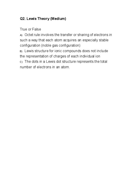 CHM135H1 Lecture Notes - Lewis Structure, Octet Rule, Lewis Acids And Bases thumbnail