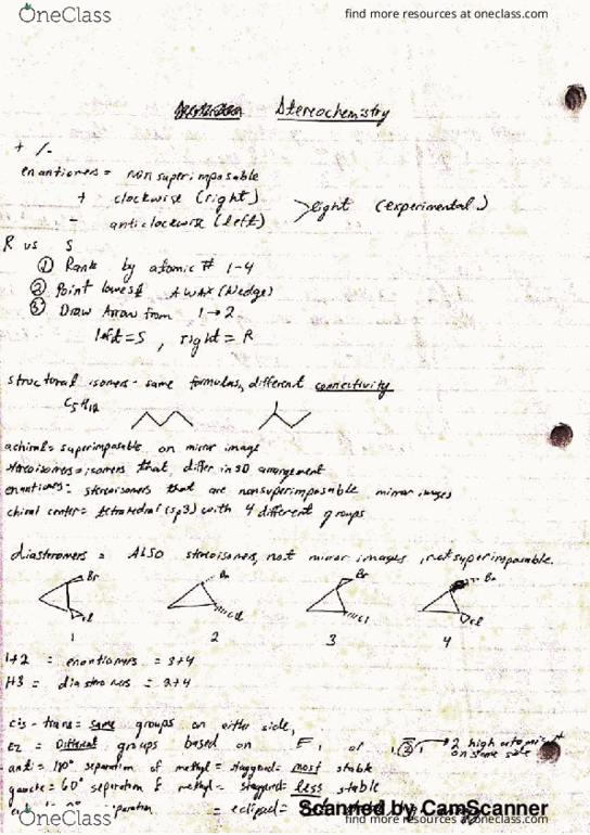 CHEM 112 Lecture 10: stereochemistry lecture 10 thumbnail