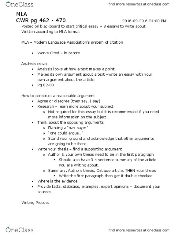 ENGL-102 Lecture Notes - Lecture 1: Secondary Source, Andrew Nikiforuk, Mark Kingwell thumbnail