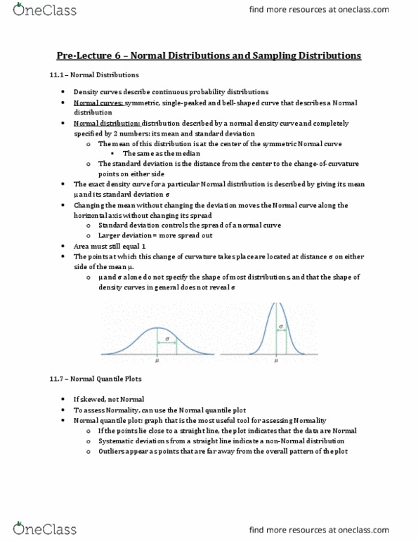 Biology 2244A/B Lecture Notes - Lecture 6: Statistical Inference, Categorical Variable, Normal Distribution thumbnail