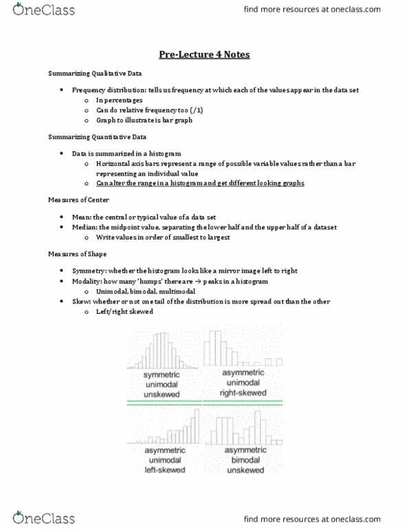 Biology 2244A/B Lecture Notes - Lecture 4: Box Plot, Quartile, Interquartile Range thumbnail