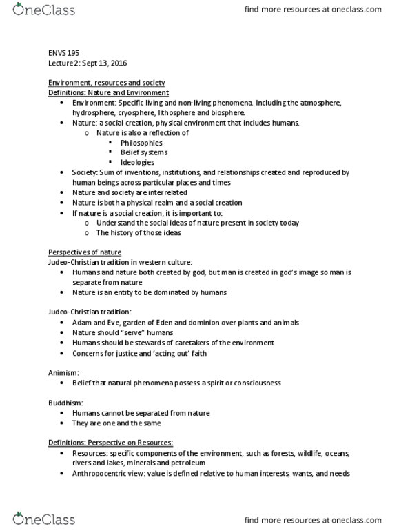 ENVS195 Lecture Notes - Lecture 2: Lithosphere, Hydrosphere, Greenhouse Gas thumbnail