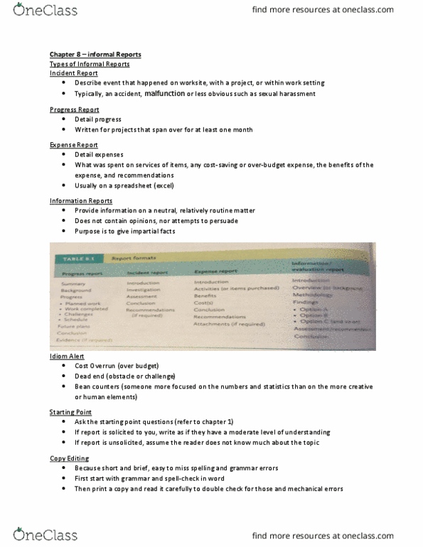 PLAN102 Chapter Notes - Chapter 8: Internal Communications, Idiom, Microsoft Powerpoint thumbnail