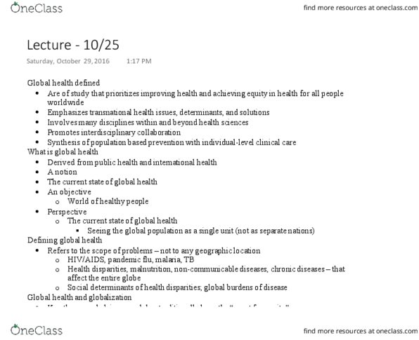 CAS SO 215 Lecture Notes - Lecture 13: Southeast Asia, Breastfeeding, Almaty thumbnail