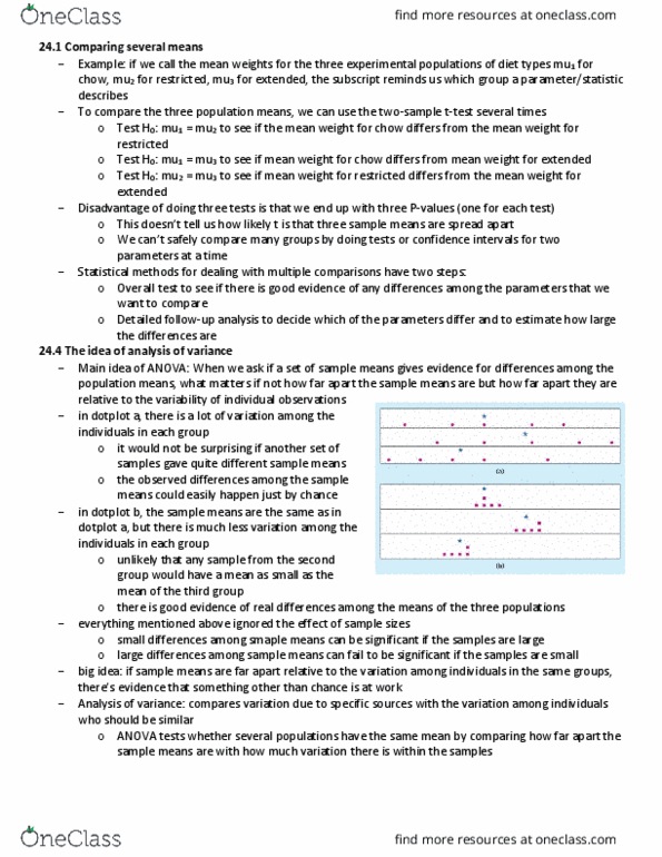 Biology 2244A/B Lecture Notes - Lecture 11: Alternative Hypothesis, Bonferroni Correction, Squared Deviations From The Mean thumbnail