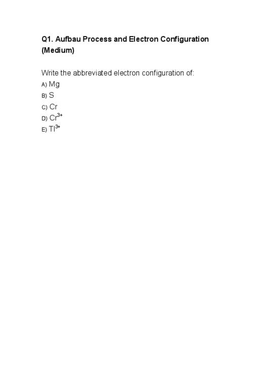CHEM 1000 Lecture Notes - Mg Mgb, Electron Configuration thumbnail